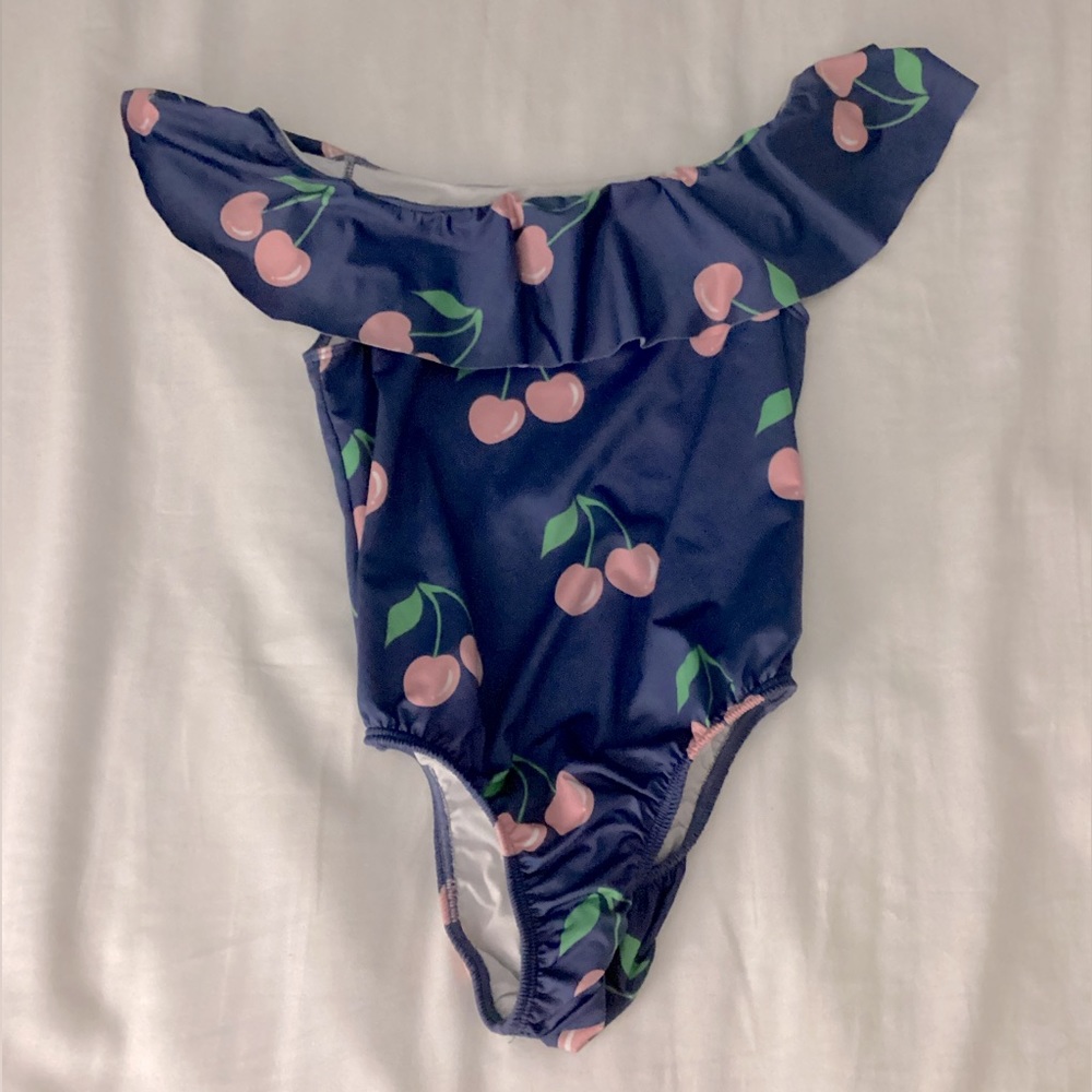 Girls Posh Pickle Cherry Swimsuit Size 9/10